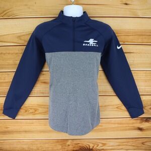 Nike Active Jacket Jones College Baseball Mens M Gray‎ Heathered Fleece 1/4 Zip